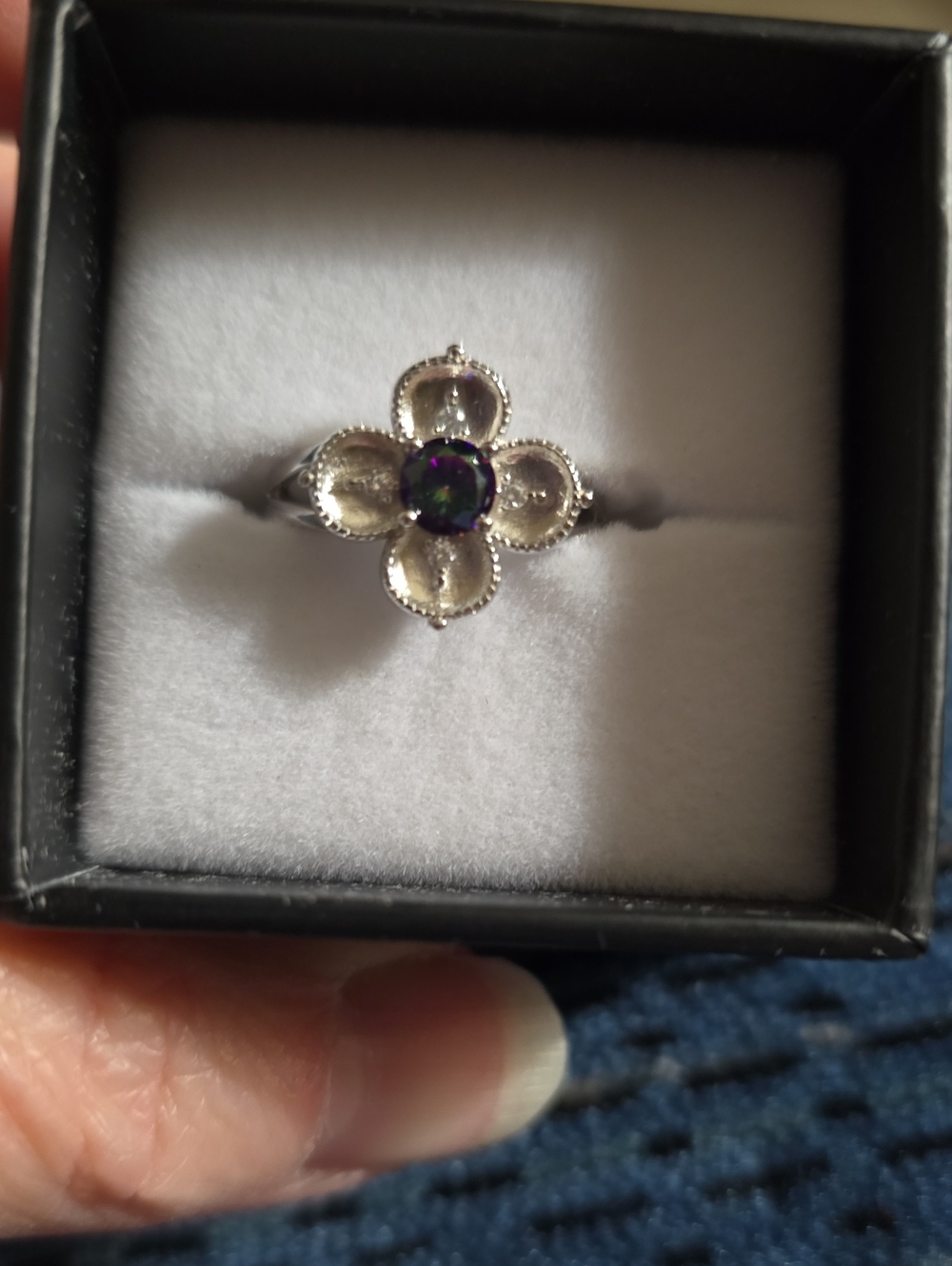 New With Box Ryze Stone Wars Sterling Silver Ring Size 7.